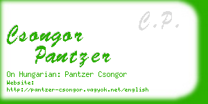 csongor pantzer business card